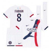 Camiseta Paris Saint-Germain Fabian Ruiz #8 Segunda Equipación Replica 2024-25 para niños mangas cortas (+ Pantalones cortos)